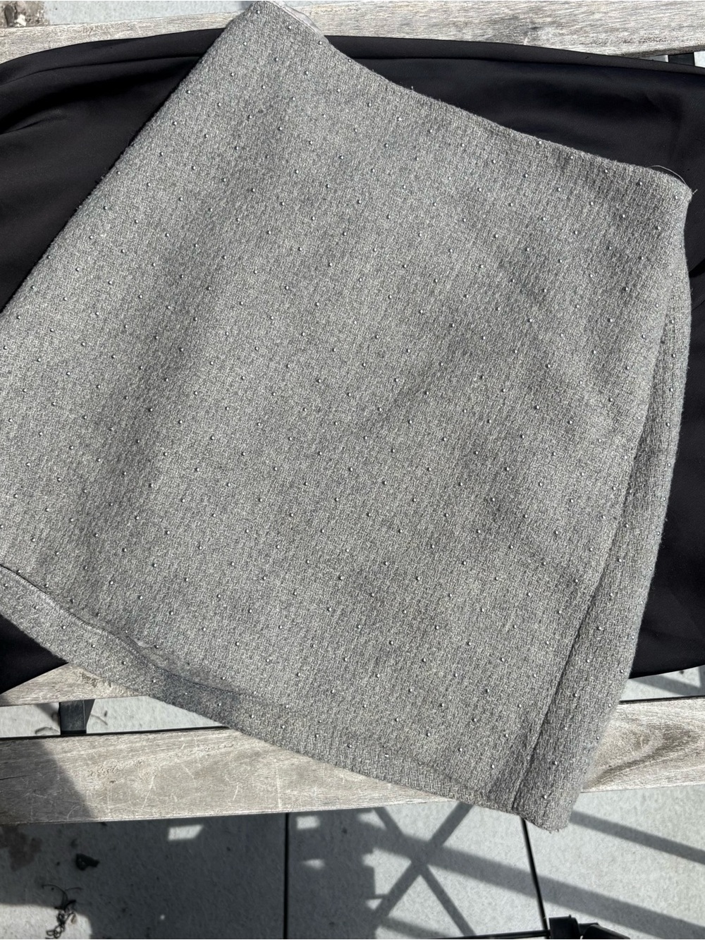 Classic Wool Stude Mini Skirt